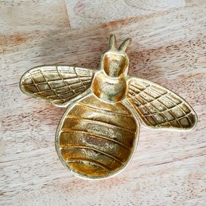 Decorative Gold colored Bee Dish